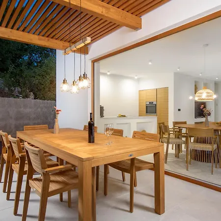 4 With Heated Pool Soline, Krk, 280 M From Beach, By 4villas *
