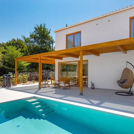 4 With Heated Pool Soline, Krk, 280 M From Beach, By 4villas