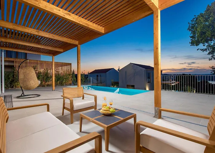 4 With Pool Soline, Krk, 280 M From Beach, By 4villas *