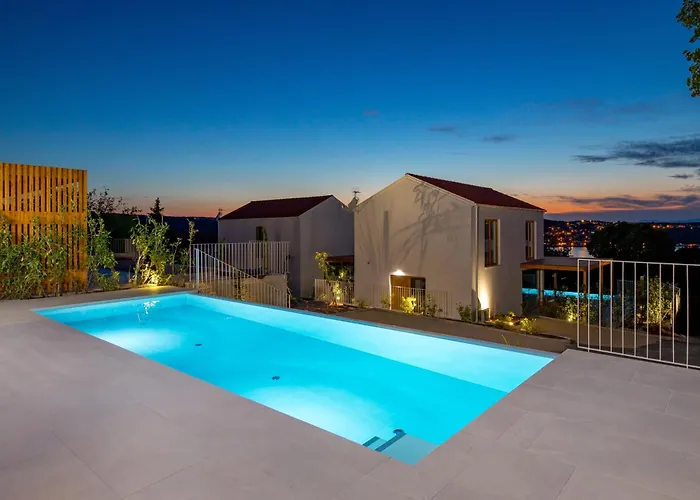 4 With Pool Soline, Krk, 280 M From Beach, By 4villas Soline