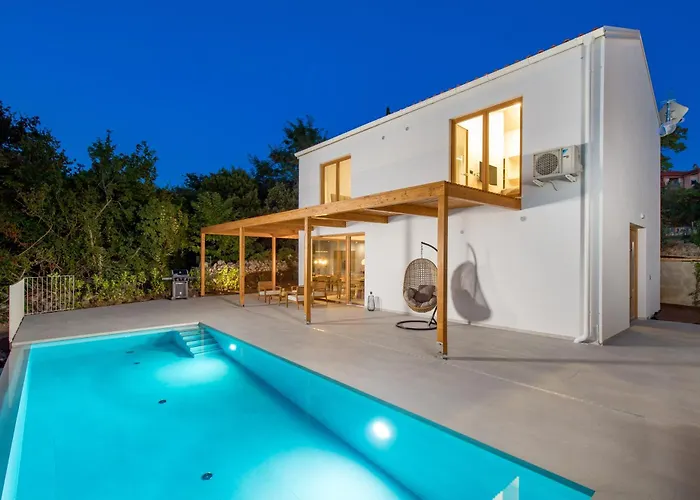 4 With Pool Soline, Krk, 280 M From Beach, By 4villas