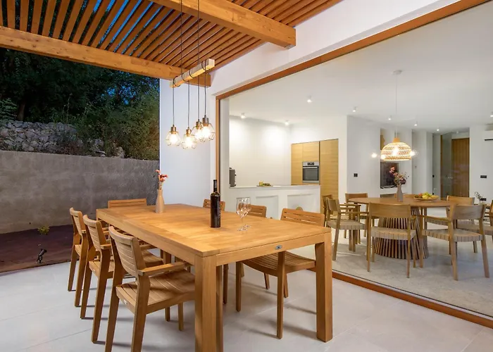 4 With Pool Soline, Krk, 280 M From Beach, By 4villas *