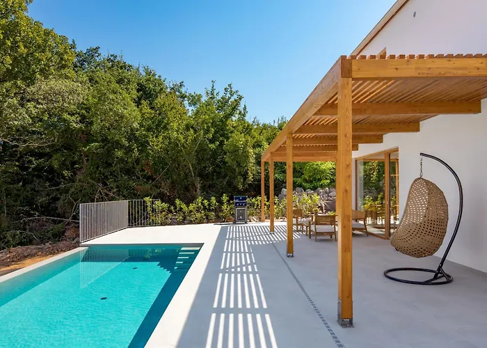 Vila 4 With Pool Soline, Krk, 280 M From Beach, By 4villas