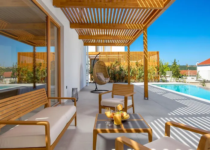 4 With Pool Soline, Krk, 280 M From Beach, By 4villas Villa *